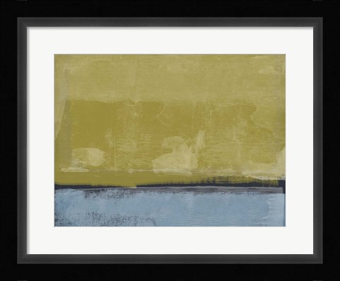 Framed Abstract Ochre Print