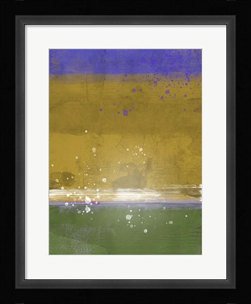 Framed Abstract Brown and Green Print