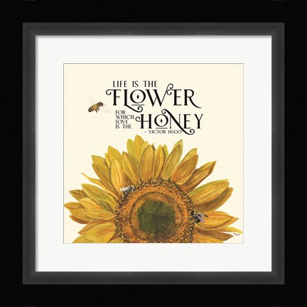 Framed Honey Bees &amp; Flowers Please II-The Flower Print