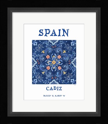 Framed Mediterranean Breezes XVII Print