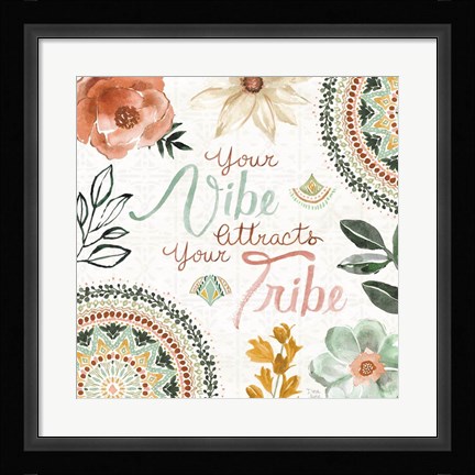 Framed Floral Chic VII Print