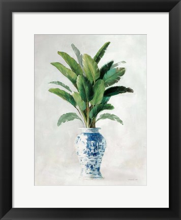 Framed Greenhouse Palm Chinoiserie II Print