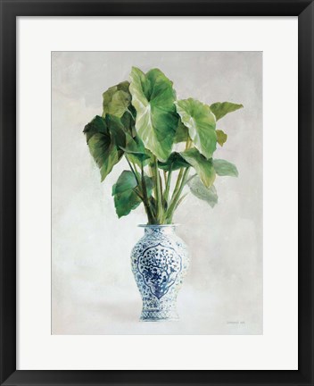 Framed Greenhouse Palm Chinoiserie I Print