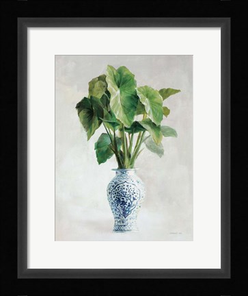 Framed Greenhouse Palm Chinoiserie I Print