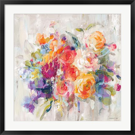 Framed Sun Drenched Bouquet Autumn Print