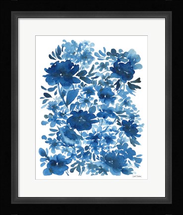Framed Blue Floral Print