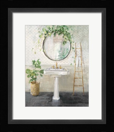 Framed Simple Pleasures Bath II Print