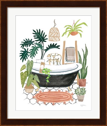 Framed Urban Jungle Bathing II Print