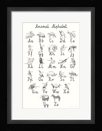 Framed Animal Alphabet Print