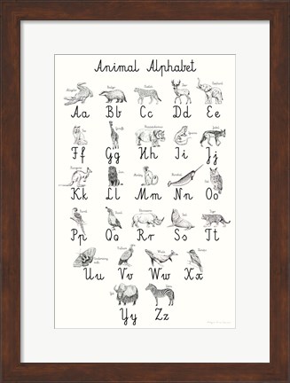 Framed Animal Alphabet Print