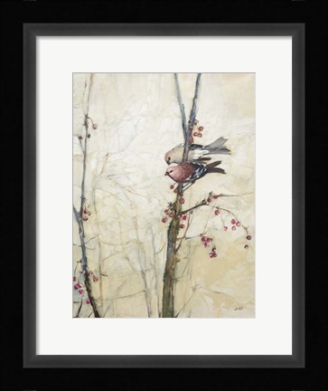 Framed Wings in the Berries Print