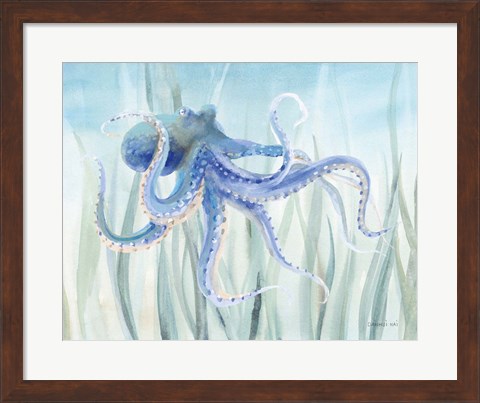Framed Undersea Octopus Seaweed Print