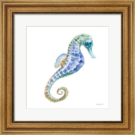 Framed Undersea Seahorse Print