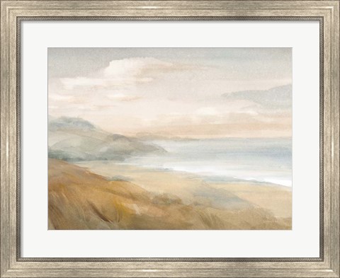 Framed Misty on the Headlands Print