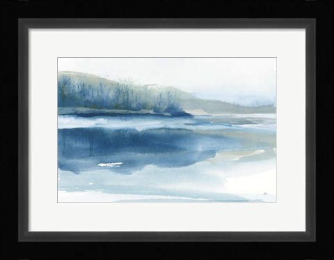 Framed Blue Fog II Print