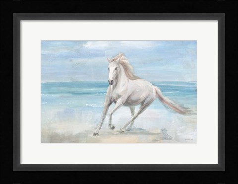 Framed Gallop on the Beach Print