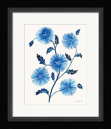 Framed Borrowed and Blue I Print