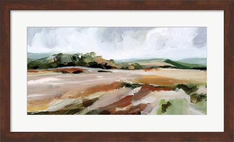Framed Taupe Toned Landscape Print