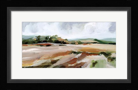 Framed Taupe Toned Landscape Print