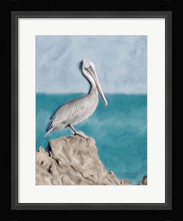 Framed Pelican Perch Print