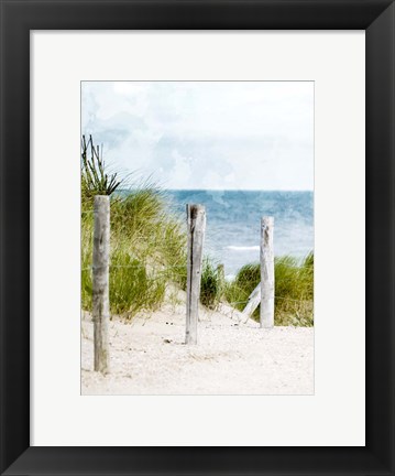 Framed Pathway To The Beach Print