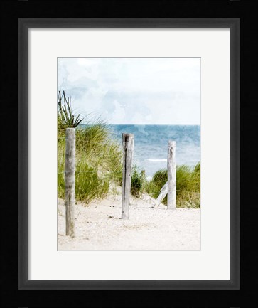 Framed Pathway To The Beach Print