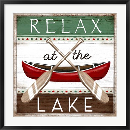 Framed Relax at the Lake Print