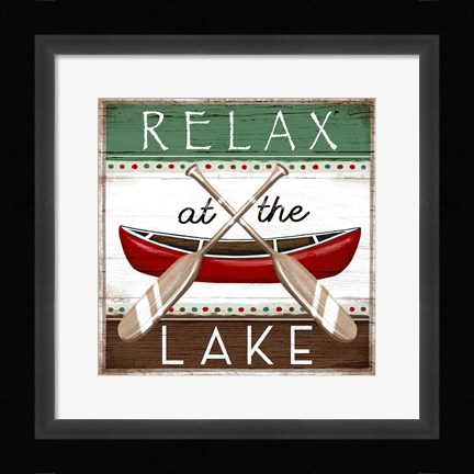 Framed Relax at the Lake Print