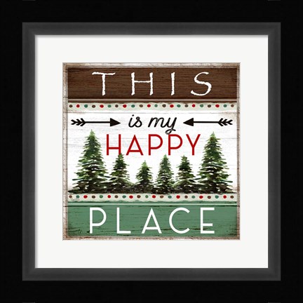 Framed My Happy Place Print