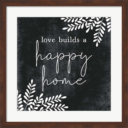 Framed Happy Home Print