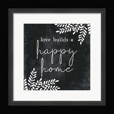Framed Happy Home Print