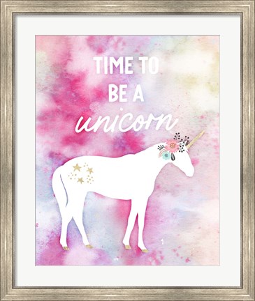 Framed Time to be a Unicorn Print