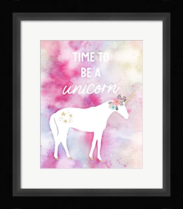 Framed Time to be a Unicorn Print