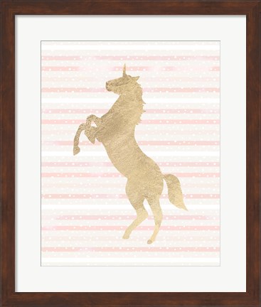 Framed Gold Unicorn Print