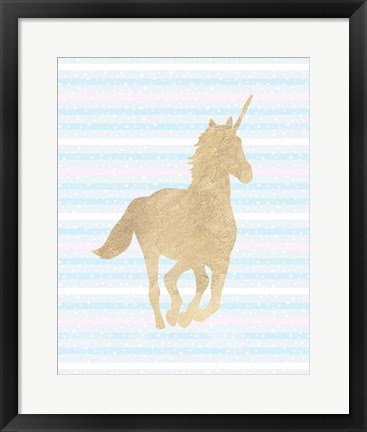 Framed Gold Unicorn II Print