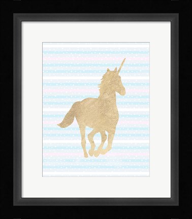 Framed Gold Unicorn II Print