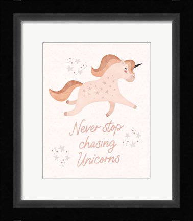 Framed Chasing Unicorns Print