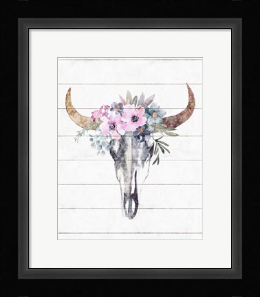 Framed Western Skull Print