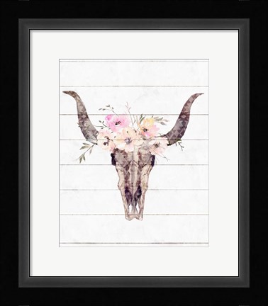 Framed Western Skull II Print