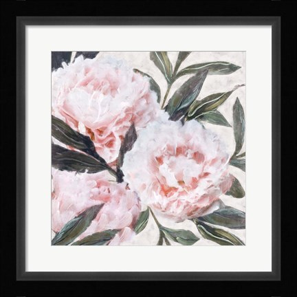 Framed Bountiful Peonies III Print