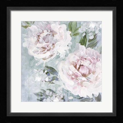 Framed Whispering Peonies II Print