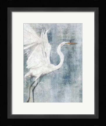 Framed Glacier Heron Print