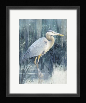 Framed Glacier Heron III Print