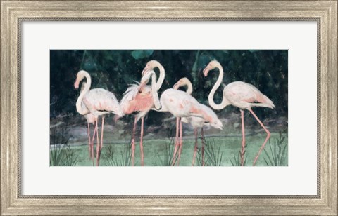 Framed Peach Flamingo III Print