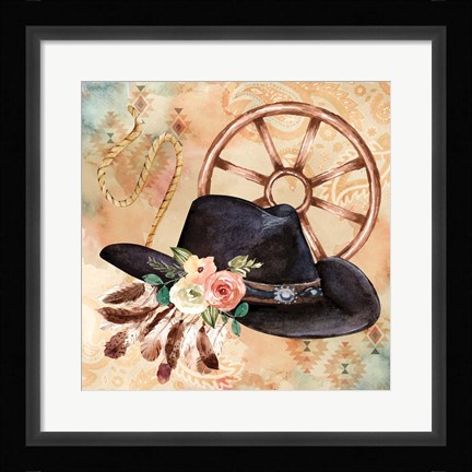 Framed Cowboy Hat Print