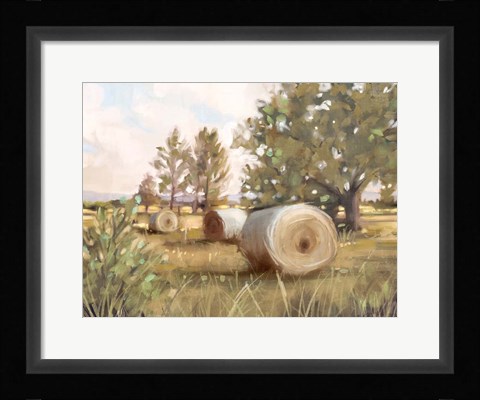 Framed Hay Bales Print