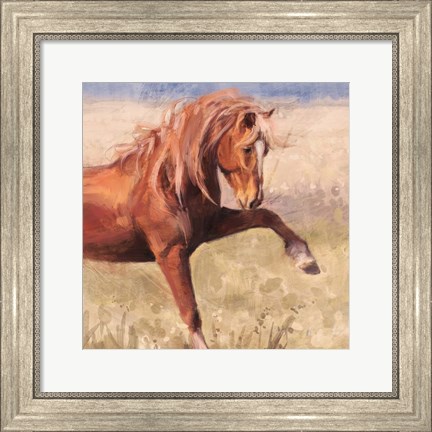 Framed Red Stallion Print