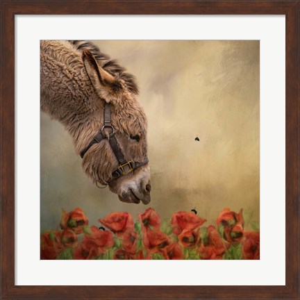 Framed Stop and Smell the Flowers Print