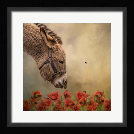 Framed Stop and Smell the Flowers Print