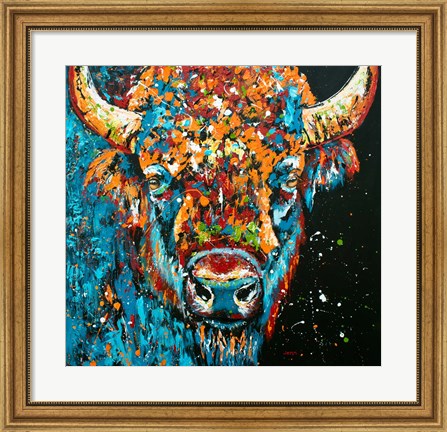 Framed Bison Print